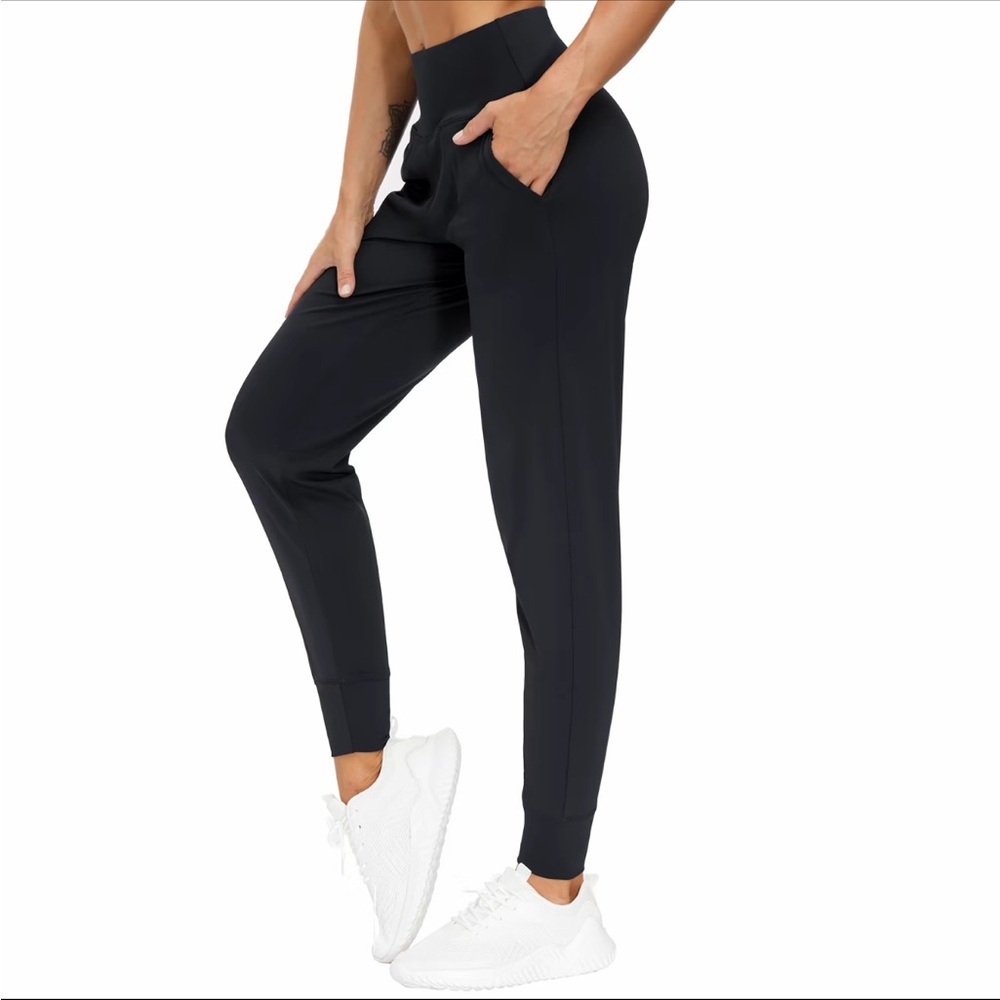 NWT The Gym People Black Lightweight Jogger Sweatpants W Pockets XS